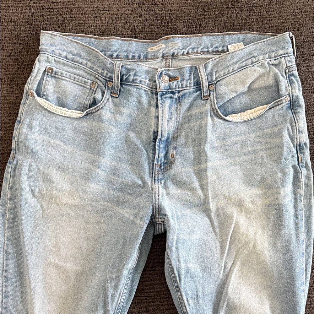 Old Navy Light Blue Slim Straight Jeans